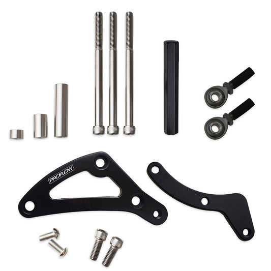 Proflow PFEABCHY01BK Alternator Bracket Kit Aluminium Black Water Pump Mount Mopar For Chrysler Small Block