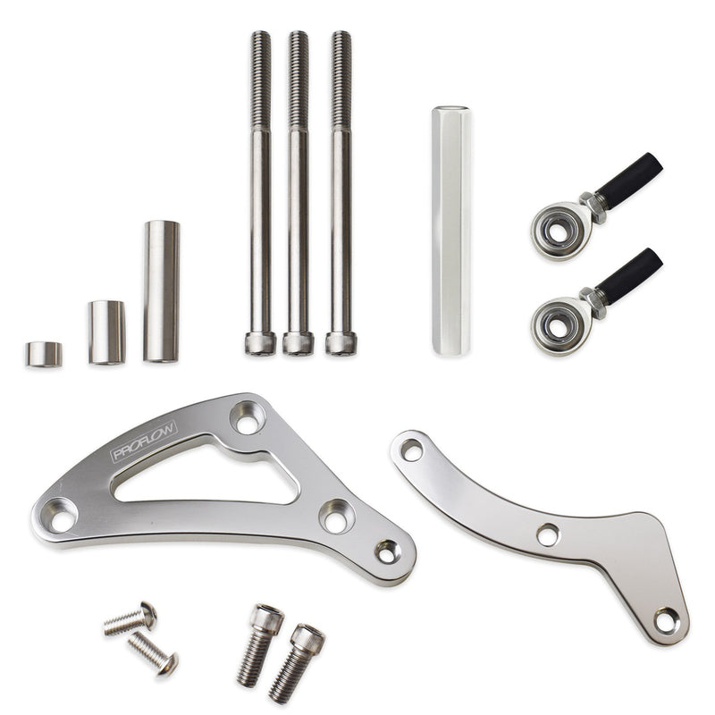 Proflow PFEABCHY01 Alternator Bracket Kit Aluminium Polished Water Pump Mount Mopar For Chrysler Small Block