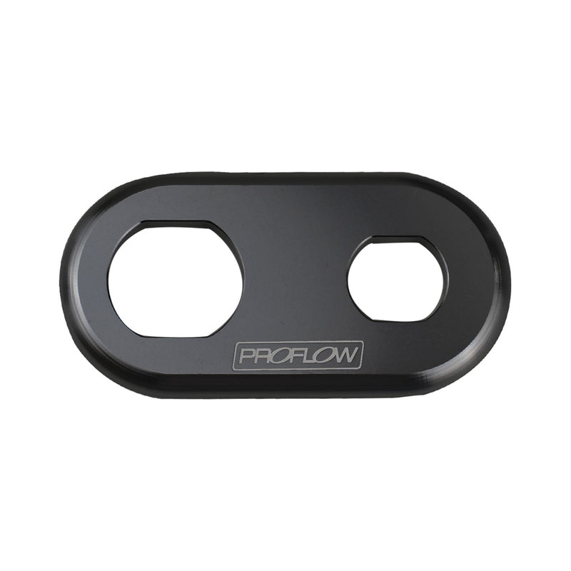 Proflow PFEACWP105BK Bulkhead Aluminium Plates 2 Hole Black
