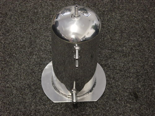 Universal Polished Aluminium Surge Tank 2.5 Litre Round Cal Customs CAL2928
