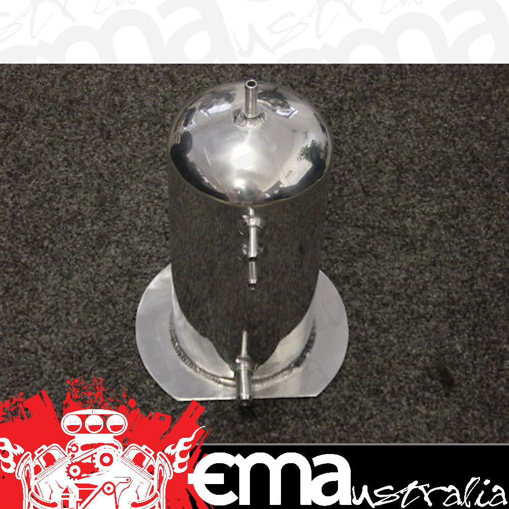 Universal Polished Aluminium Surge Tank 2.5 Litre Round Cal Customs CAL2928