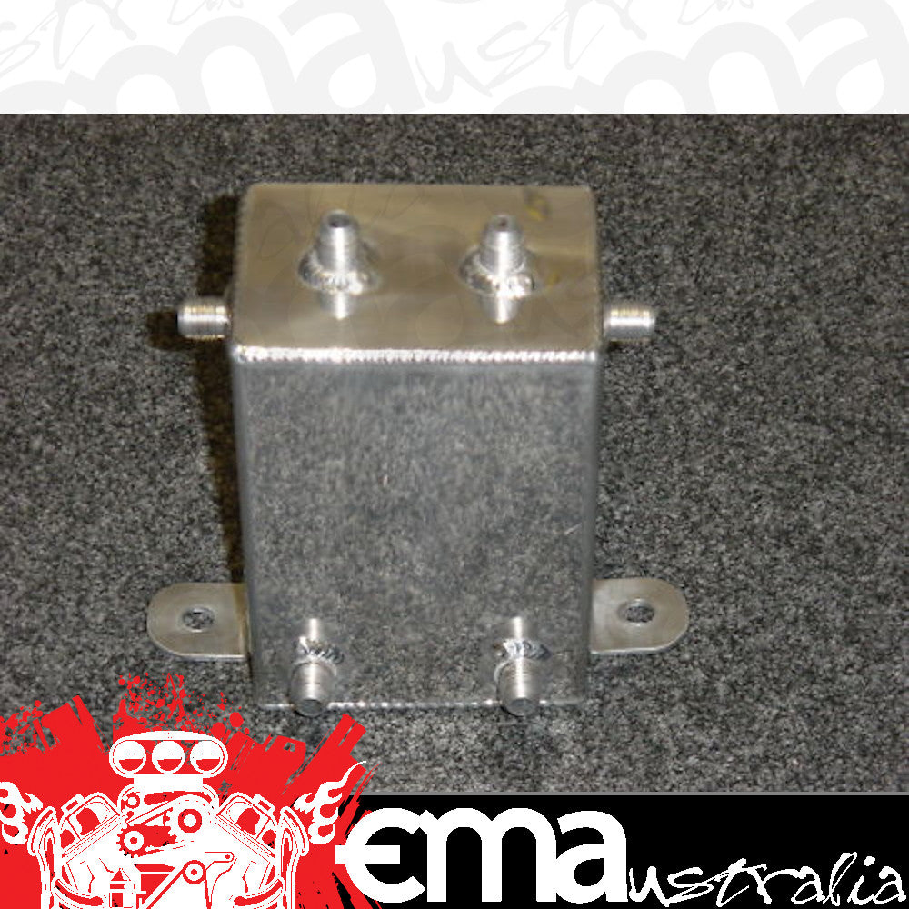 Universal Polished Aluminium Surge Tank 1 Litre Rectangle Cal Customs CAL2931
