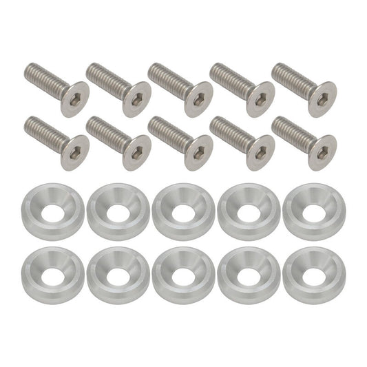Proflow PFE900-03P Billet Dress Up & Fender Washer Kits 1/4'' UNC x 3/4'' Polished 10-Pack