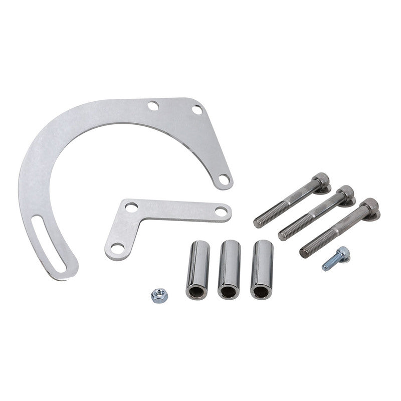 Proflow PFEAB327350 Alternator Bracket Kit For Chevrolet Small Block Low Mount Short Water Pump Steel Chrome