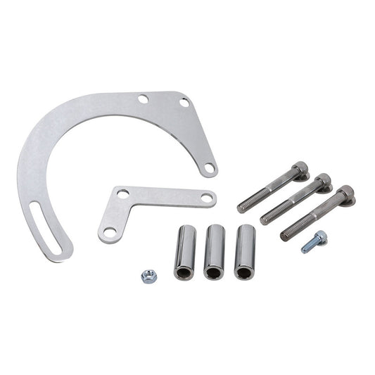 Proflow PFEAB327350 Alternator Bracket Kit For Chevrolet Small Block Low Mount Short Water Pump Steel Chrome