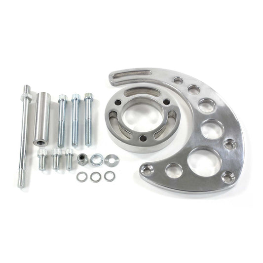 Proflow PFEABBC9123P Aluminium Alternator Bracket Kit For Chevrolet BB Long Pump Top Mount Driver Side Polished Kit