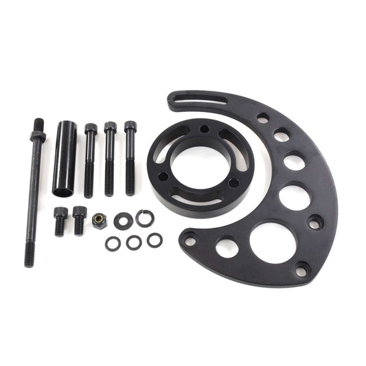 Proflow PFEABBC9123BK Aluminium Alternator Bracket Kit For Chevrolet BB Long Pump Top Mount Driver Side Black Kit