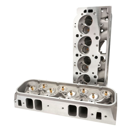 Proflow PFEAHBB360121-BARE Cylinder Heads SuperMax 360 Aluminium Bare 120cc Chamber Straight Plug 360cc Intake Runner BB Chevrolet Pair