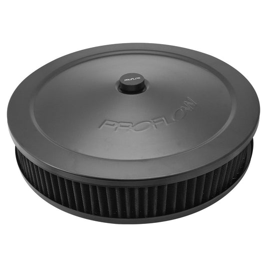 Proflow PFEAF-6350076BKK-SN Air Filter Assembly for Holley EFI Sniper Series Round 14'' x 3'' Recessed Base Black Kit