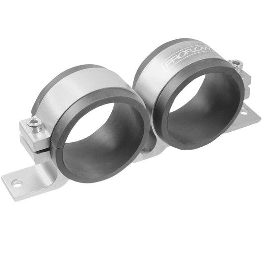 Proflow PFEBOSDUALBKTSIL Fuel Pump Dual Mount Dual Bosch 044 Bracket Silver