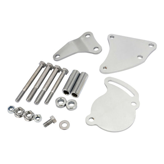 Proflow PFE-R3727C Power Steering Steel Bracket Kit Fits Saginaw Type II Pump SB Chev Short Water Pump Chrome