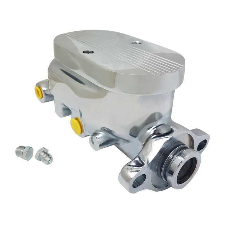 Proflow PFEMC2912FTCH Master Cylinder Flat Top Aluminium Polished 1.125 in. Bore Dual Bowl Ports Both side Each