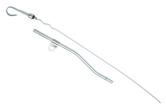 Proflow PFE-R9221 Engine Oil Dipstick with Tube Fits Into Timing Cover Steel Chrome SBF Windsor V8 289 302 Each