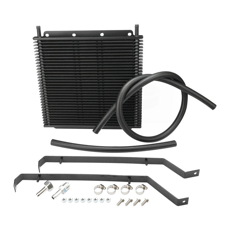 Proflow PFEOCVZ-KIT Transmission Oil Cooler Kit For Holden Commodore VZ V6 & V8 280 x 255 x 19mm 3/8'' Barb Black Powdercoated