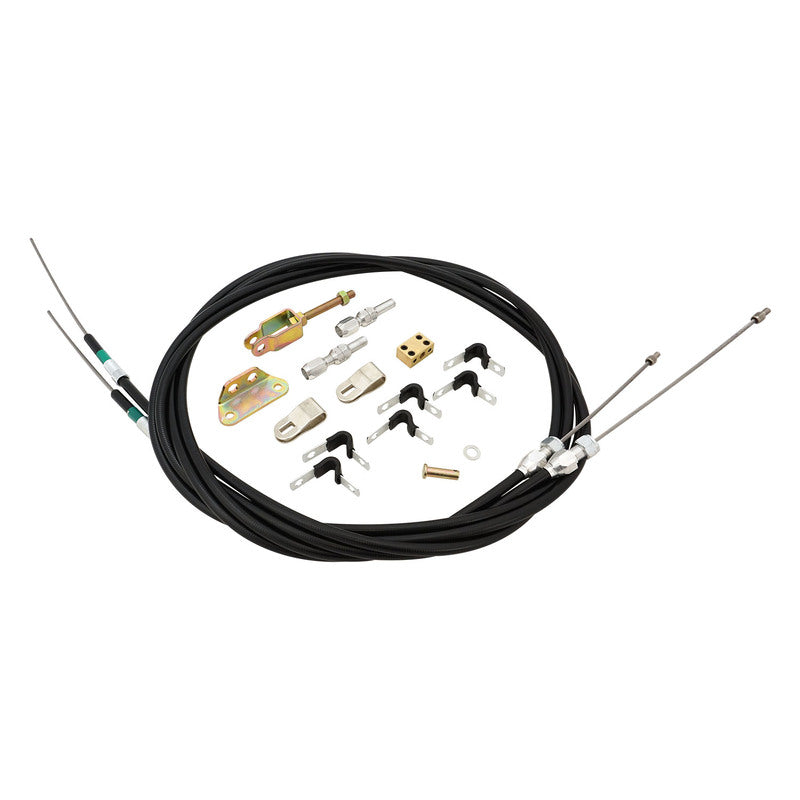 Proflow PFEHBK-CABLE Universal Hand Brake Cable Kit With Mounts Wilwood Style Disc Or Drum Cut To Length 96 inch length Kit
