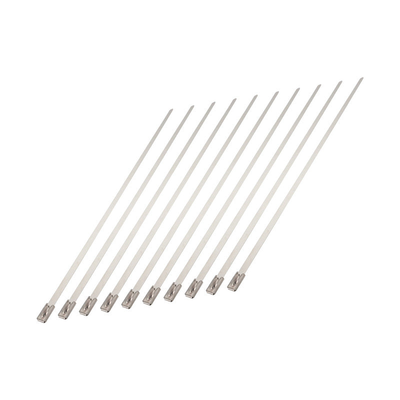 Proflow PFEHS-19079350 Exhaust Wrap Fasteners Locking Tie Stainless Steel 10 Pack 7.9mm ?? 350mm