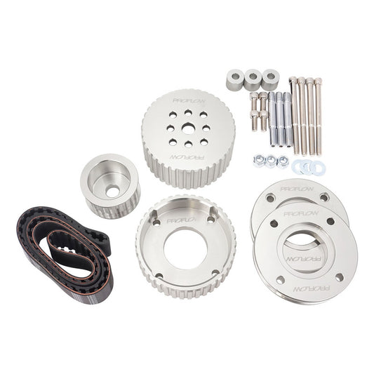 Proflow PFEGK80270 Gilmer Belt Drive Kit For Holden V8 EFI 5.0L VN-VS Commodore Billet Aluminium Silver Anodised