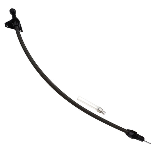 Proflow PFE-R5108BK Transmission Dipstick Braided Stainless Steel Black Black Handle Firewall Mount For Chrysler A-904 Each