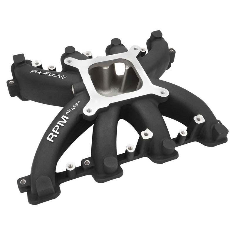 Proflow PFEM300131BK Intake Manifold RPM AirMax Aluminium Black Chev Holden Commodore LS3/L92 Heads Carburettor Single Plane, Each