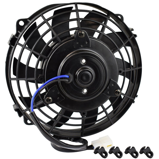 Proflow PFERF070 Electric Fan Cooling Curved Black Single 7 in. Diameter Reversible 800 cfm Black Plastic