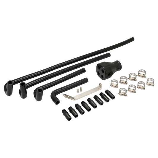 Proflow PFEM67525-1 Coolant Collector Adaptor Kit Suits RB25 Fabricated Intake Manifolds Black