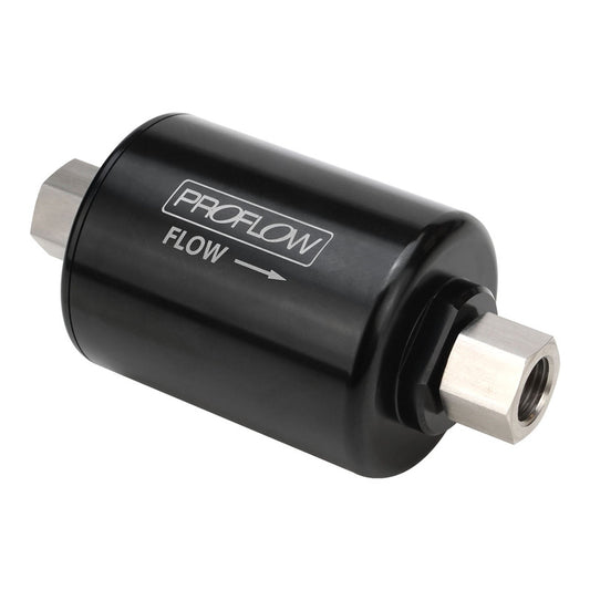 Proflow PFEFS373 Fuel Filter Suits Ford Falcon OEM Z373 Type M14x1.5 Or Universal Billet Aluminium AN6 40 Micron Female AN6 Thread & M14x1.5 Unions