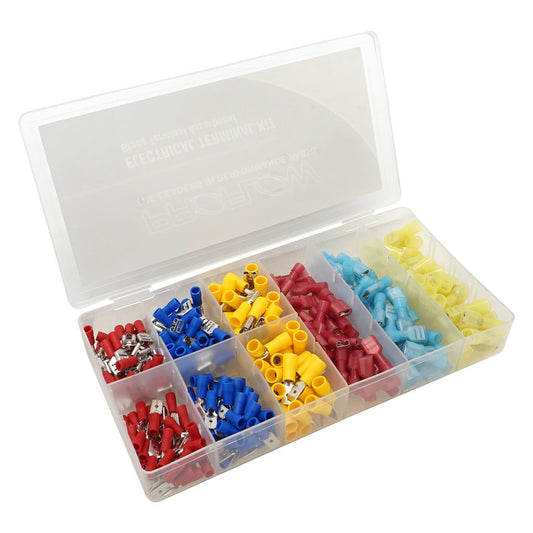 Proflow PFEELCKIT-2 Electric Terminal Kit 270 Piece Male/Female Blade Terminal Assortment Kit