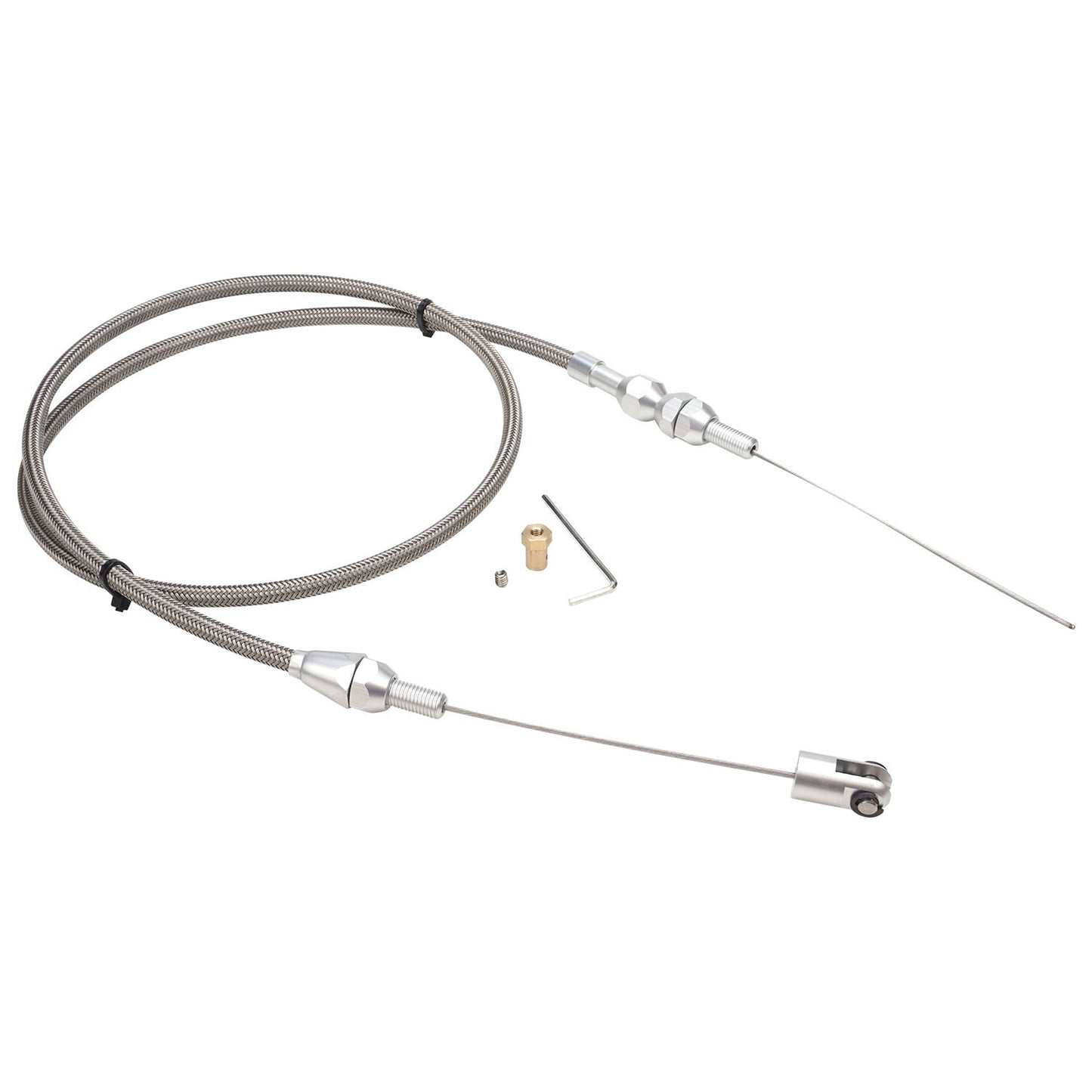 Proflow PFECSS-LS36 Throttle Cable LS Chev,For Holden Commodore,Braided Stainless Wire 36 in. Length