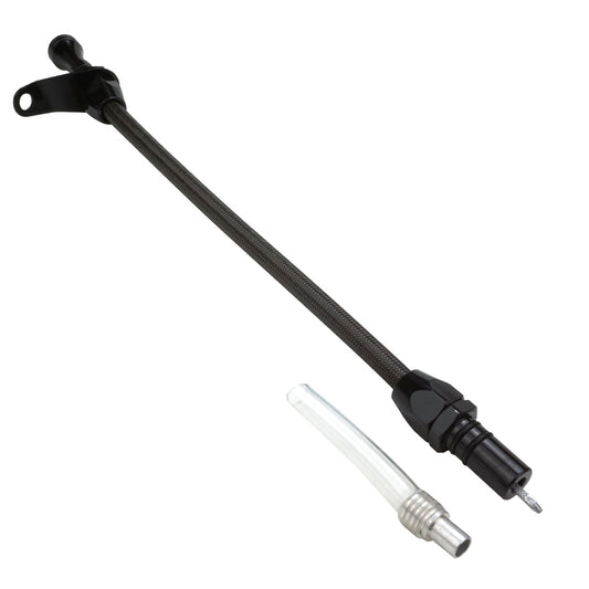 Proflow PFE-R5005BK Transmission Dipstick Black Braided Stainless Steel Bellhousing Mount TH400 Case Fill Each