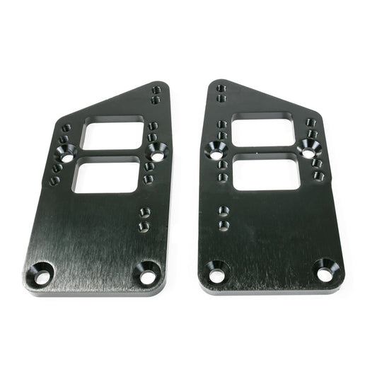 Proflow PFEEHMLS11-BK Engine Mounts Aluminium Motor Mount Plate Bolt-In LS Conversion Adjustable Black Powder Coated Pair