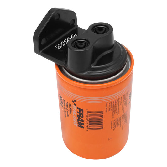 PFEOS-OB2090-HP1 Proflow Remote Oil Filter Head Billet 3/4''-16 Thread With Fram HP1 Filter -08AN ORB Black Anodised Kit