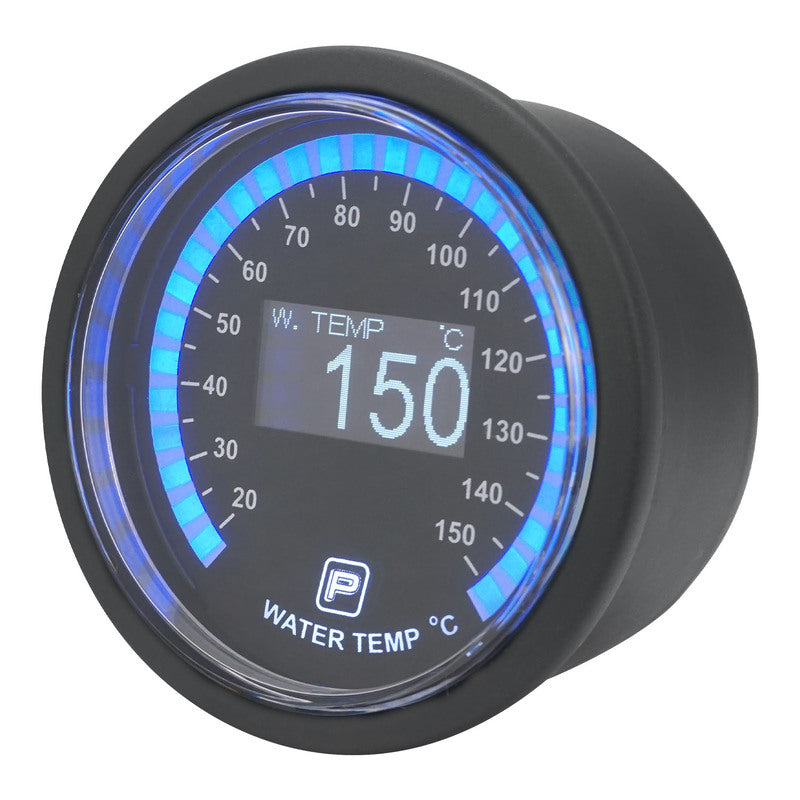 Proflow PFEGA-1003 Pro Series Digital Electrical Water Temperature Gauge 52mm 20-150 C w/Sensor LED Backlight