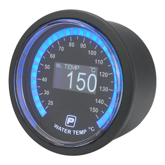 Proflow PFEGA-1003 Pro Series Digital Electrical Water Temperature Gauge 52mm 20-150 C w/Sensor LED Backlight