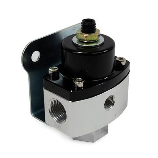 Proflow PFEFS13207 Fuel Pressure Regulator Carby Economy Billet Black/Silver -3/8in. NPT 2 Port Adjustable 5-12 PSI