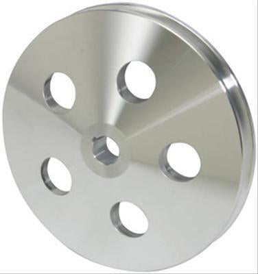 Proflow PFE-R3722POL Power Steering Pulley V-belt Style Single Groove Type 2 Pump .665in Press Fit 5.80 in. O.D Chev Aluminum Polished,