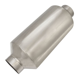 Proflow PFEER-1035 Resonator Super Quiet 3.50''' Inlet/Outlet SS304 Mirror Polished Round 150mm Diameter 370mm Length