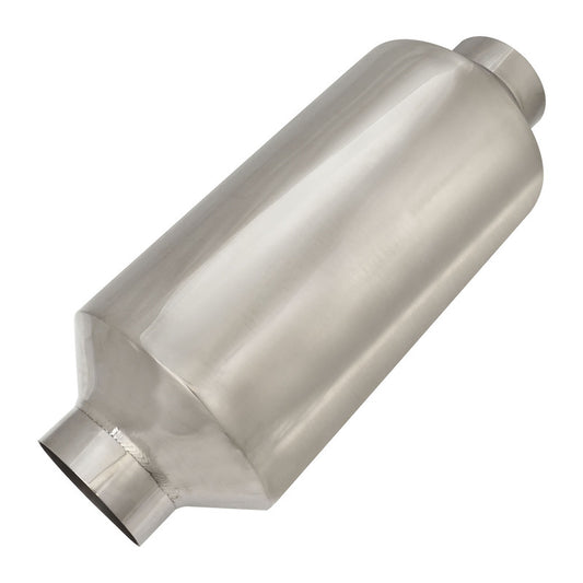 Proflow PFEER-1035 Resonator Super Quiet 3.50''' Inlet/Outlet SS304 Mirror Polished Round 150mm Diameter 370mm Length