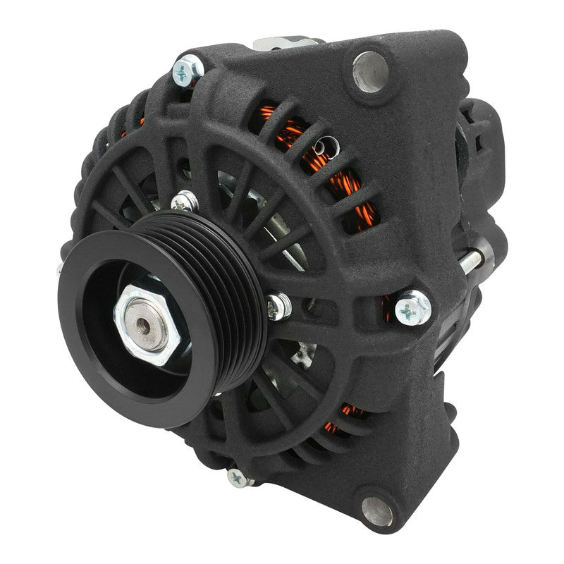 Proflow PFEPM38247BKW Alternator Power Spark 140 Amp For Holden Commodore LS VT VX VY Internal Regulator Black Wrinkle Serpentine Pulley Each