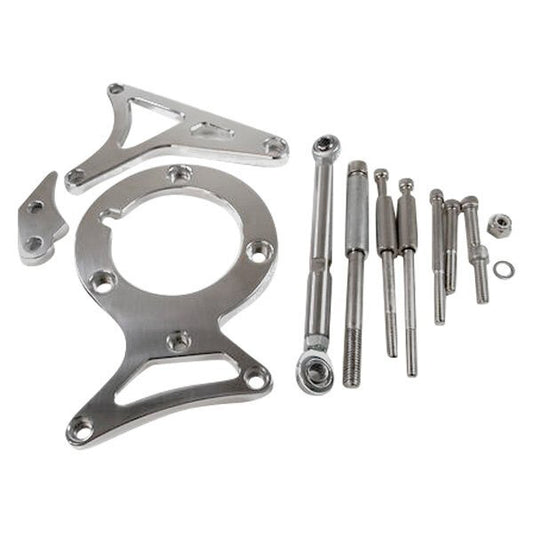 Proflow PFE-R4306 Alternator & Power Steer Bracket Kit Aluminium Polished SB For Ford 79-on
