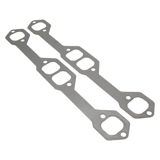 Proflow PFEEHPGM1-G Header Extractor Gasket For SB Chevrolet Stainless with Graphite Overlay 1.629" X 1.460" Port Pair