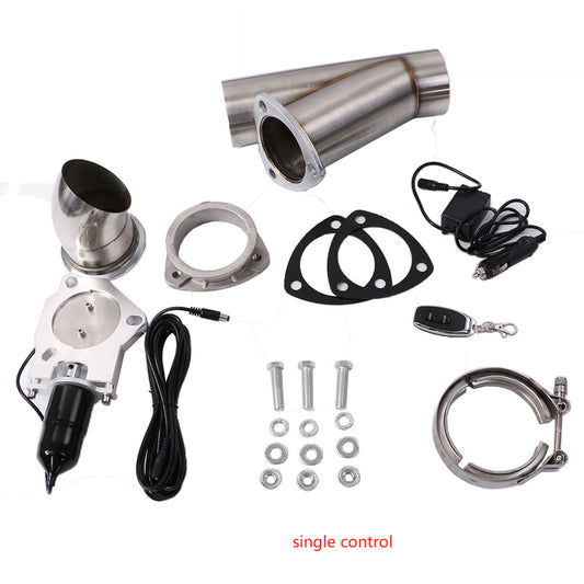 Proflow PFEEEC400 Single Exhaust Cutouts Electric Aluminium Bolt On 4.0 in. Diameter Stainless Steel Tubing Kit