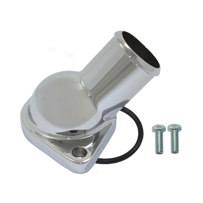 Proflow PFETH-R7287-O Aluminium Water Neck For Chevrolet Straight O'Ring Style Chrome