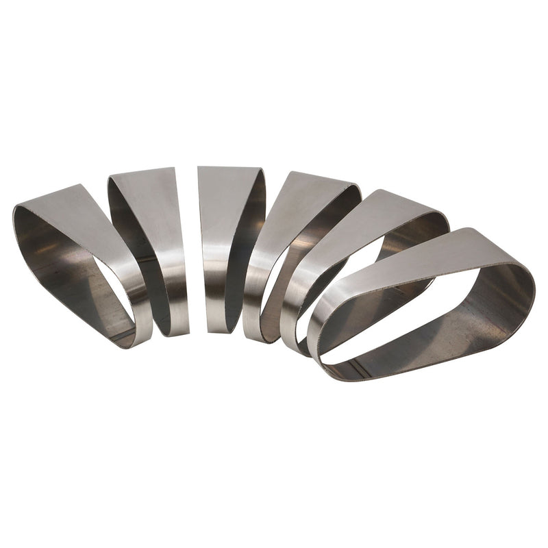 Proflow PFESS-PC312-H Pie Cut Oval Tubing Stainless Steel cut 3.5 in 50mmx110mm horizontal cut 15 degree 6 pcs set