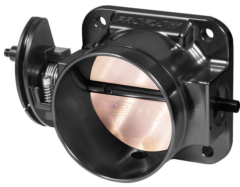 Proflow PFETBU90BK Throttle Body Universal 90mm Bore Size MPI Billet Aluminium Black Anodised