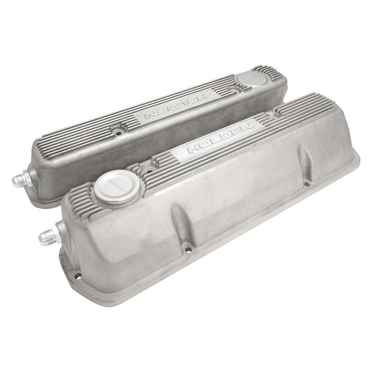 Proflow PFEVC-960 Aluminium Valve Covers For Holden Commodore V8 VN-VT Performance Style Cast Aluminium Natural Set