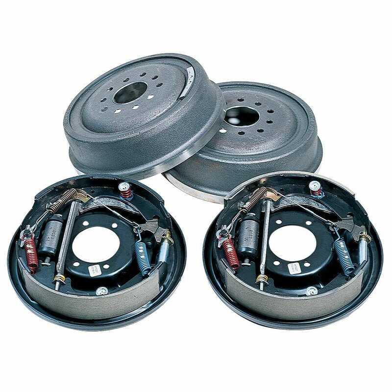 RTS RTS-BKFORD11-BFE Drum Brake Kit Complete 11 in. Big Ford Early Ford 9 in universal 5 x 4.5 & 5 x 4.75"Bolt Circle 2.5" Offset Backing Plates with brakes Set
