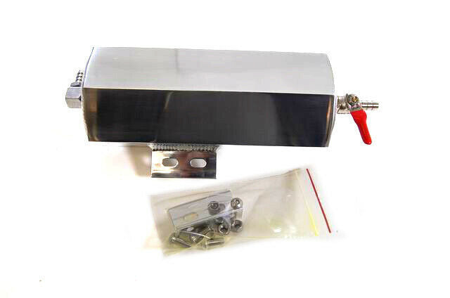 Proflow PFERO001 Recovery Overflow Tank - Coolant - 16 Oz - 8 In Tall - 3 In Hexagon - Drain Valve - Aluminum - Polished - Kit