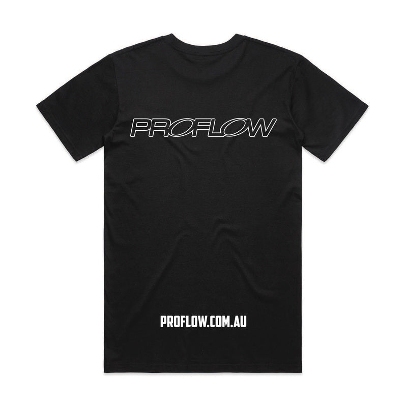 Proflow PFE-TSHIRT2-XXXL Logo T-Shirt Cotton Black Men's XXX-Large Each