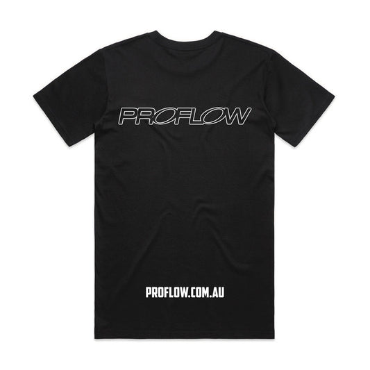 Proflow PFE-TSHIRT2-XXXXL Logo T-Shirt Cotton Black Men's XXXX-Large Each