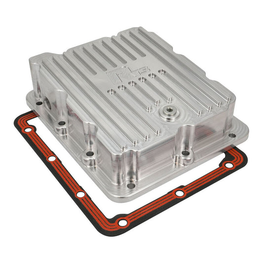 RTS RTS20400-BIL Transmission Pan CNC Billet Aluminium For Ford C4/C10 Suits Pan Fill Or Case Fill With Gasket & Filter Finned Raw Kit